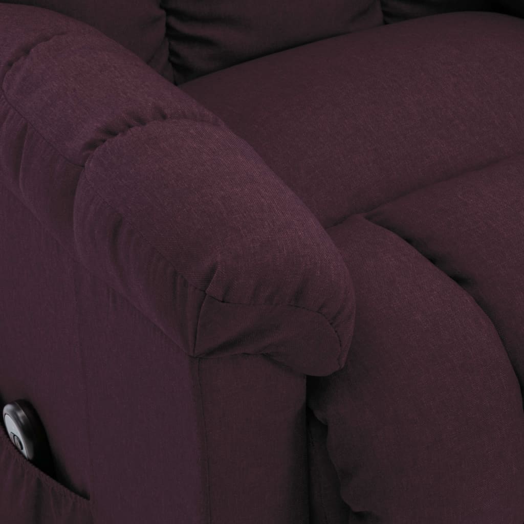 vidaXL paceļams krēsls, violets audums