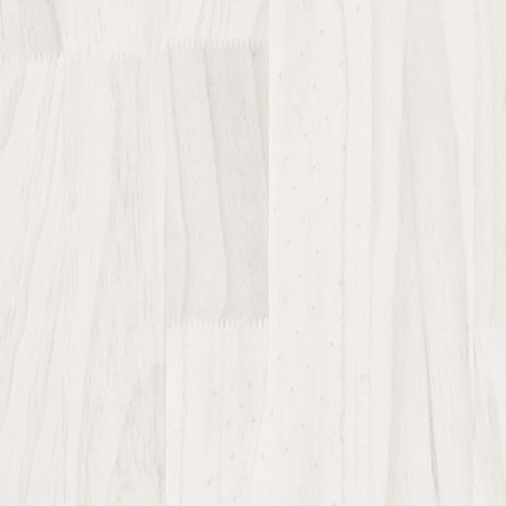 vidaXL kumode, balta, 60x36x84 cm, priedes masīvkoks