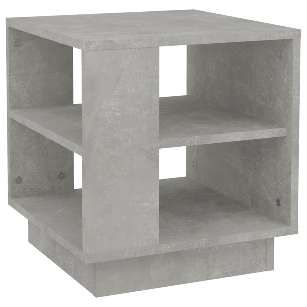 vidaXL kafijas galdiņš, betona pelēks, 40x40x43 cm, inženierijas koks