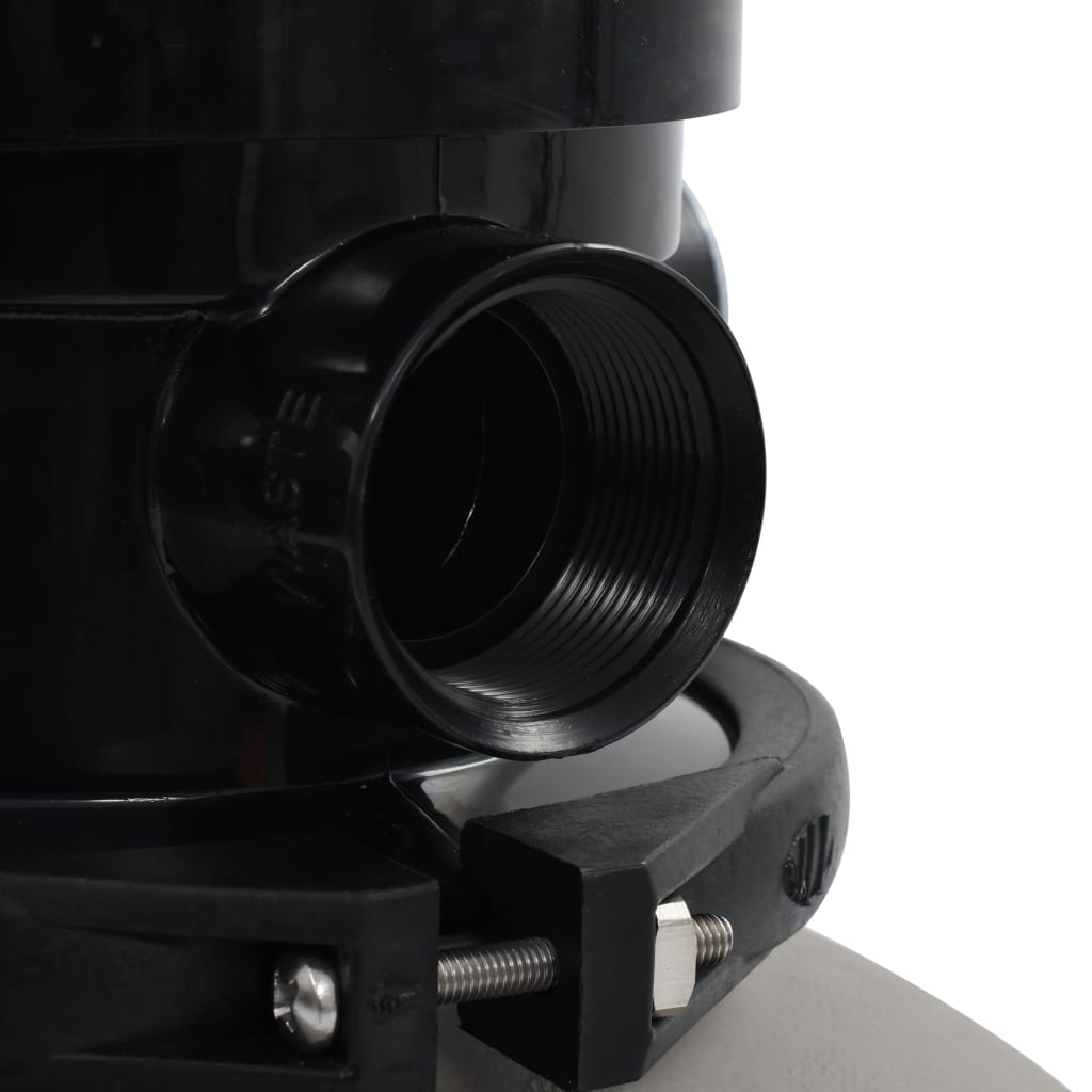 vidaXL baseina smilšu filtrs ar 4 pozīciju vārstu, 350 mm, pelēks