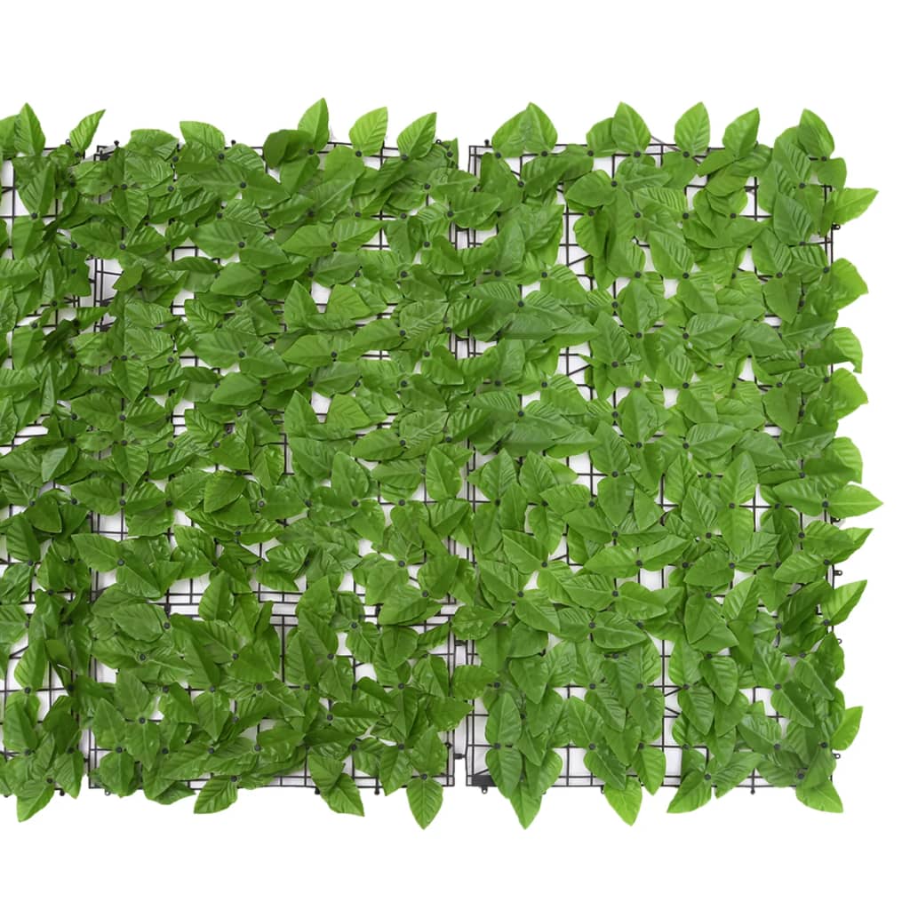 vidaXL balkona aizslietnis ar zaļām lapām, 500x100 cm