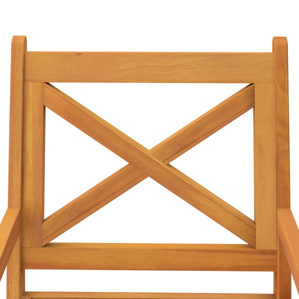 vidaXL dārza krēsli, 3 gab., akācijas masīvkoks