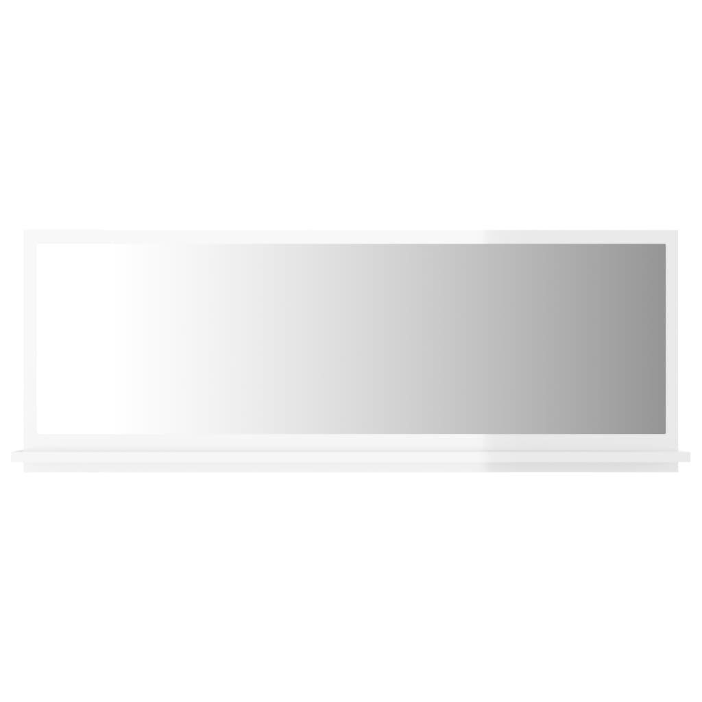 vidaXL vannasistabas spogulis, spīdīgi balts, 100x10,5x37 cm