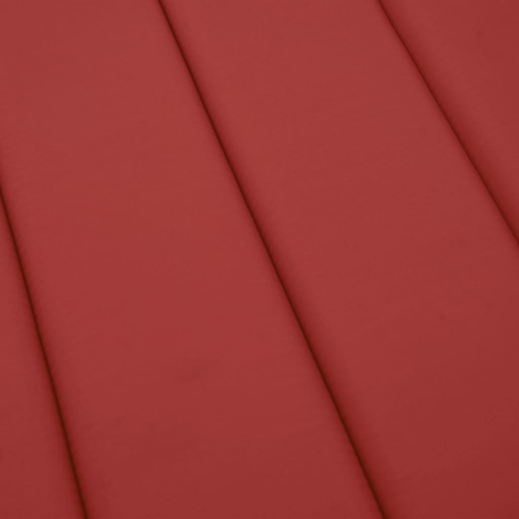 vidaXL sauļošanās krēsla matracis, 200x50x3 cm, audums, sarkans