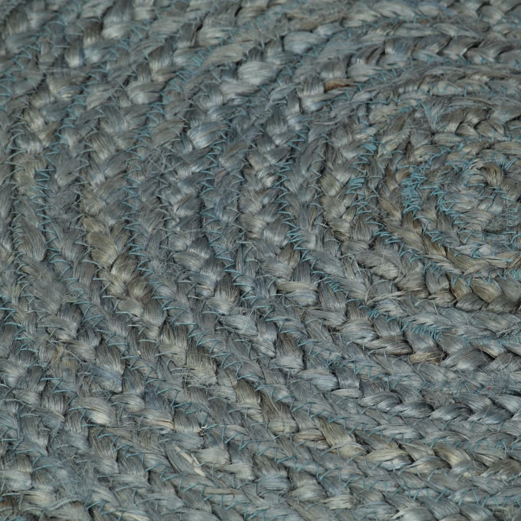 vidaXL paklājs, 150 cm, roku darbs, apaļš, džuta, olīvu zaļš
