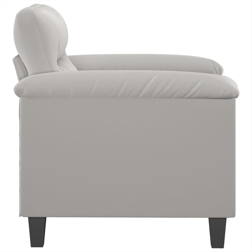 vidaXL atpūtas krēsls, gaiši pelēks, 60 cm, mikrošķiedras audums