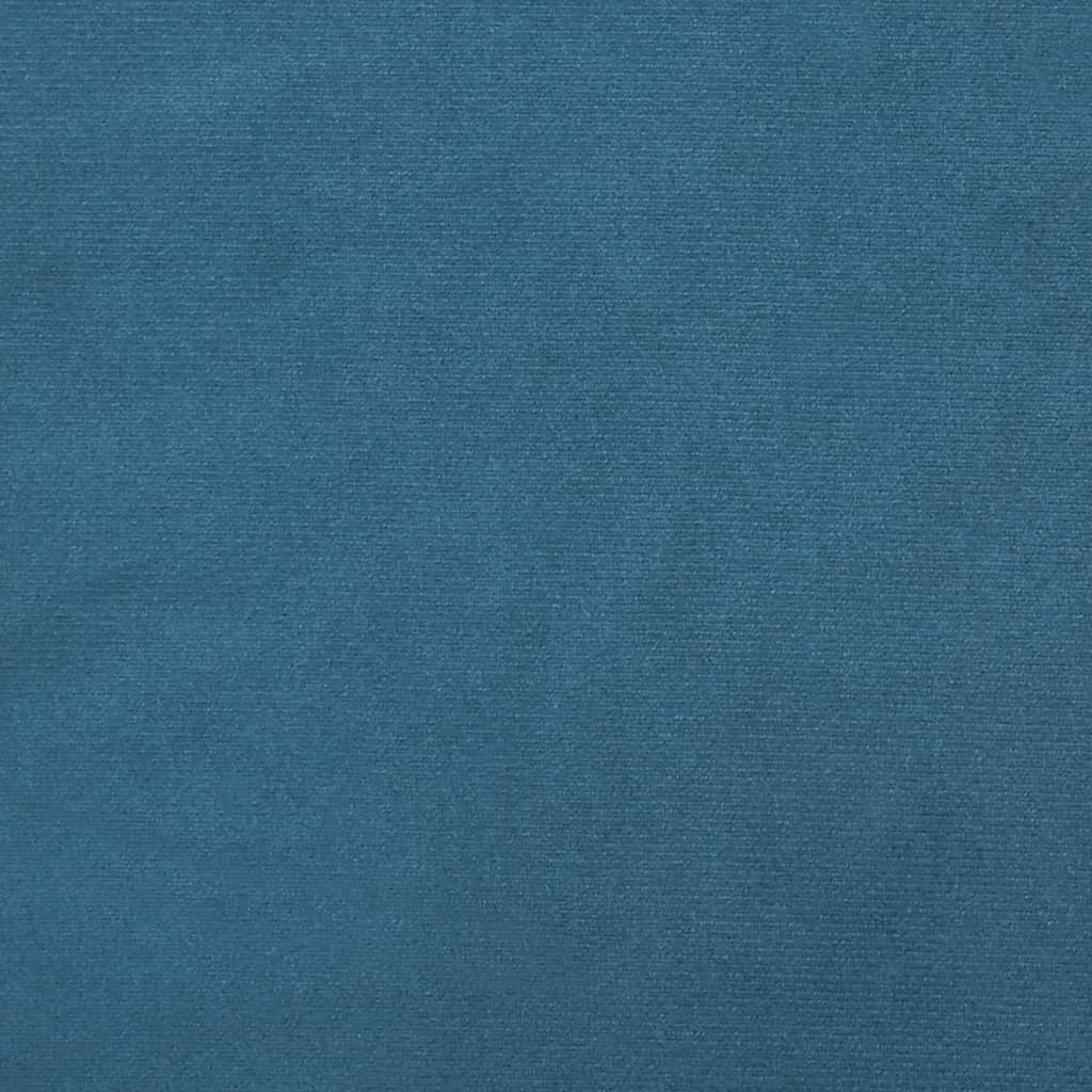vidaXL dīvāngulta ar spilveniem, zils samts