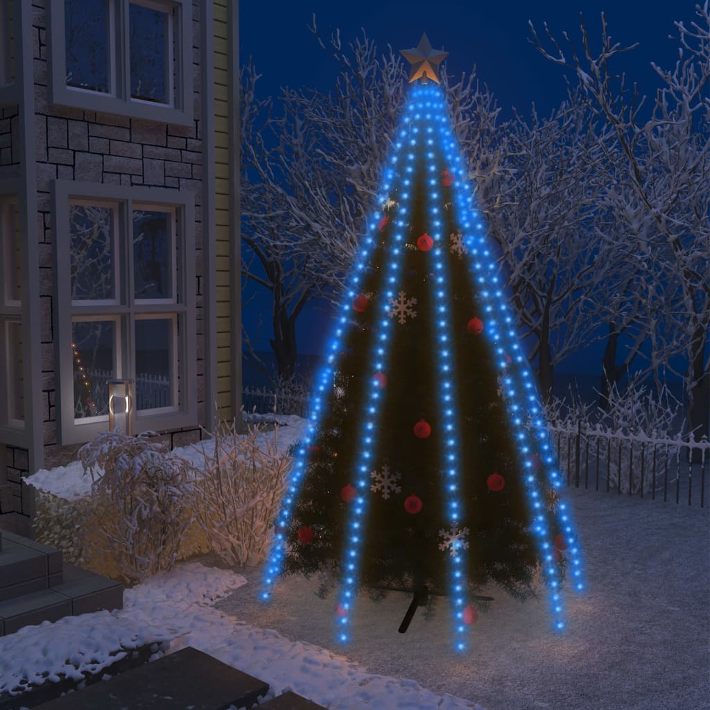 vidaXL Ziemassvētku lampiņas, 400 LED, 400 cm, zilas