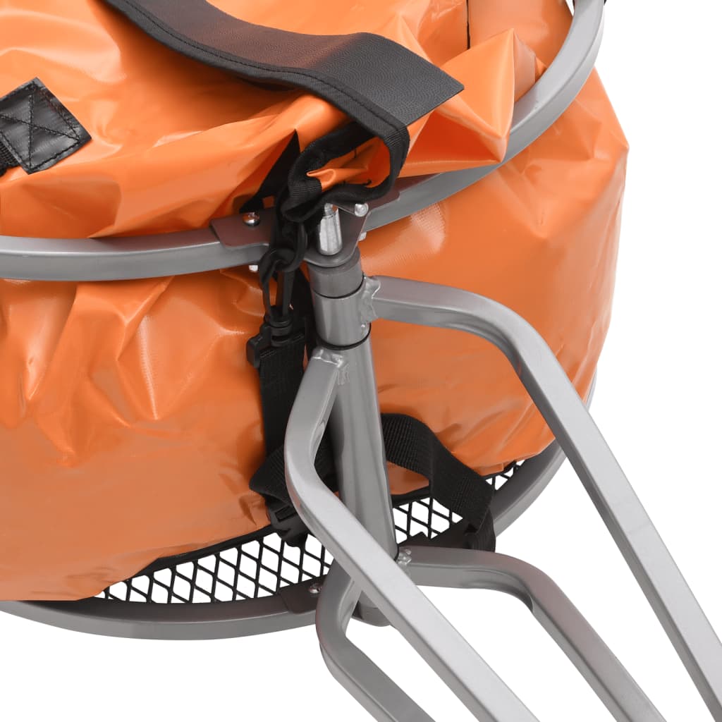 vidaXL velosipēda bagāžas piekabe ar somu, oranža ar melnu