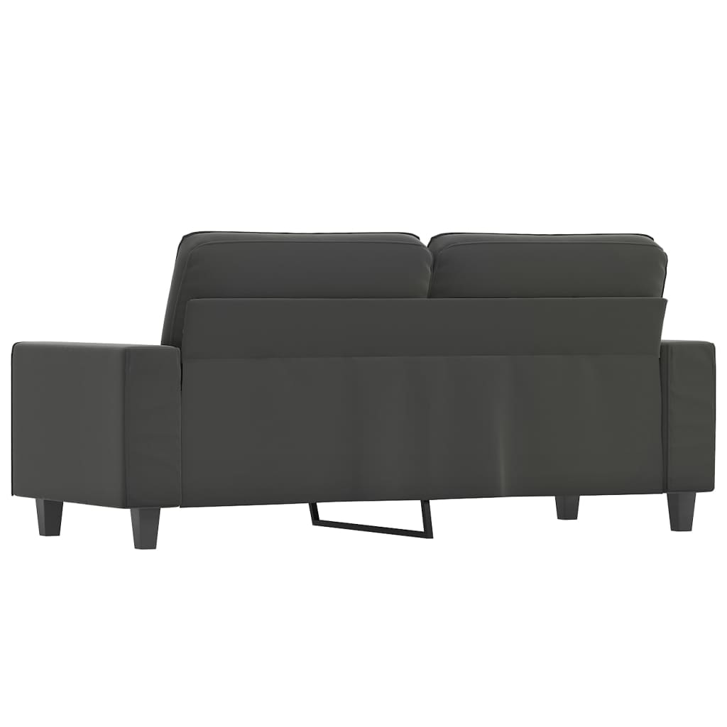 vidaXL divvietīgs dīvāns, 140 cm, tumši pelēks mikrošķiedras audums