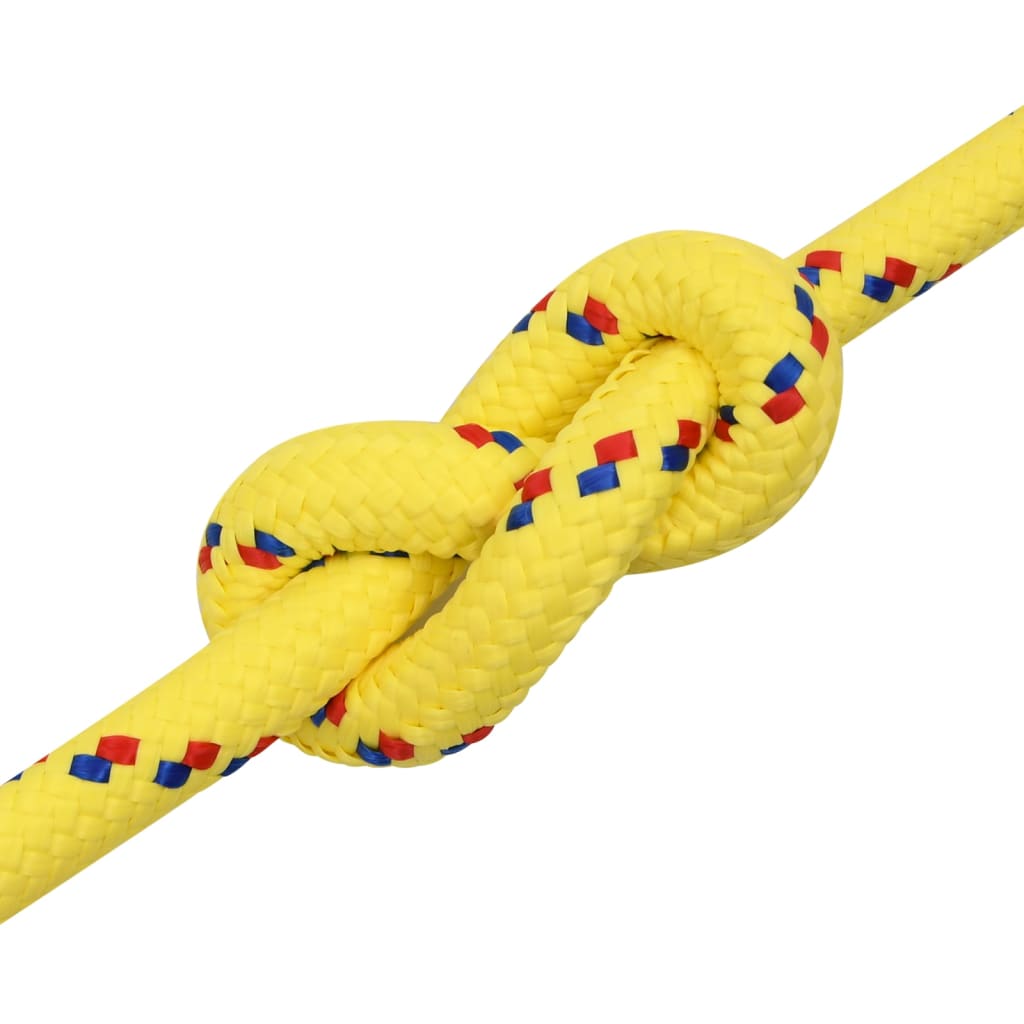 vidaXL laivu virve, dzeltena, 20 mm, 50 m, polipropilēns