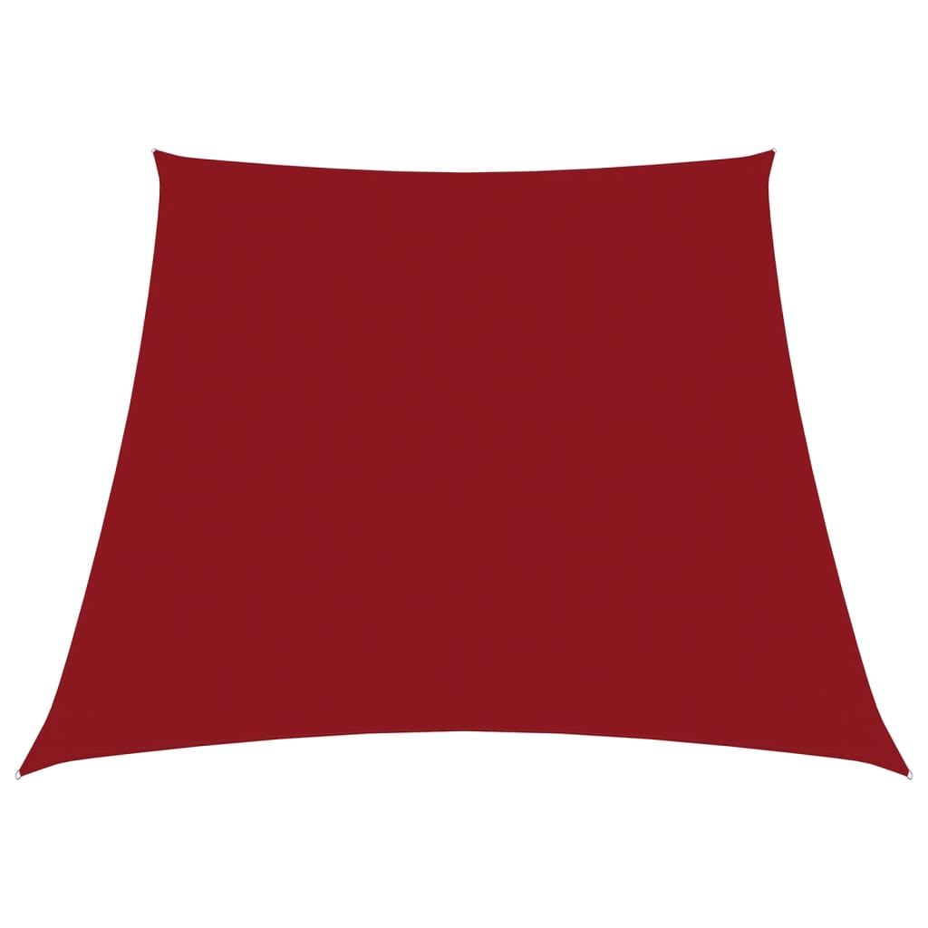 vidaXL saulessargs, 4/5x3 m, trapeces forma, sarkans oksforda audums