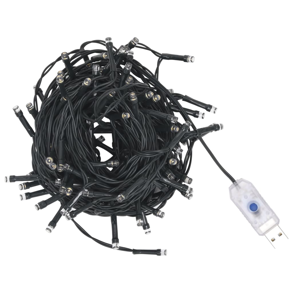 vidaXL mākslīgā Ziemassvētku egle ar LED, balta, 65 cm
