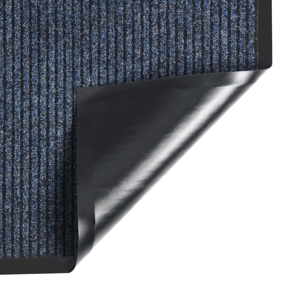 vidaXL durvju paklājs, svītrains, zils, 60x80 cm