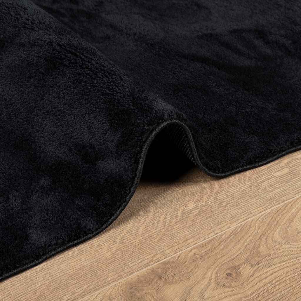 vidaXL paklājs OVIEDO, īsa spalva, melns, 300x400 cm