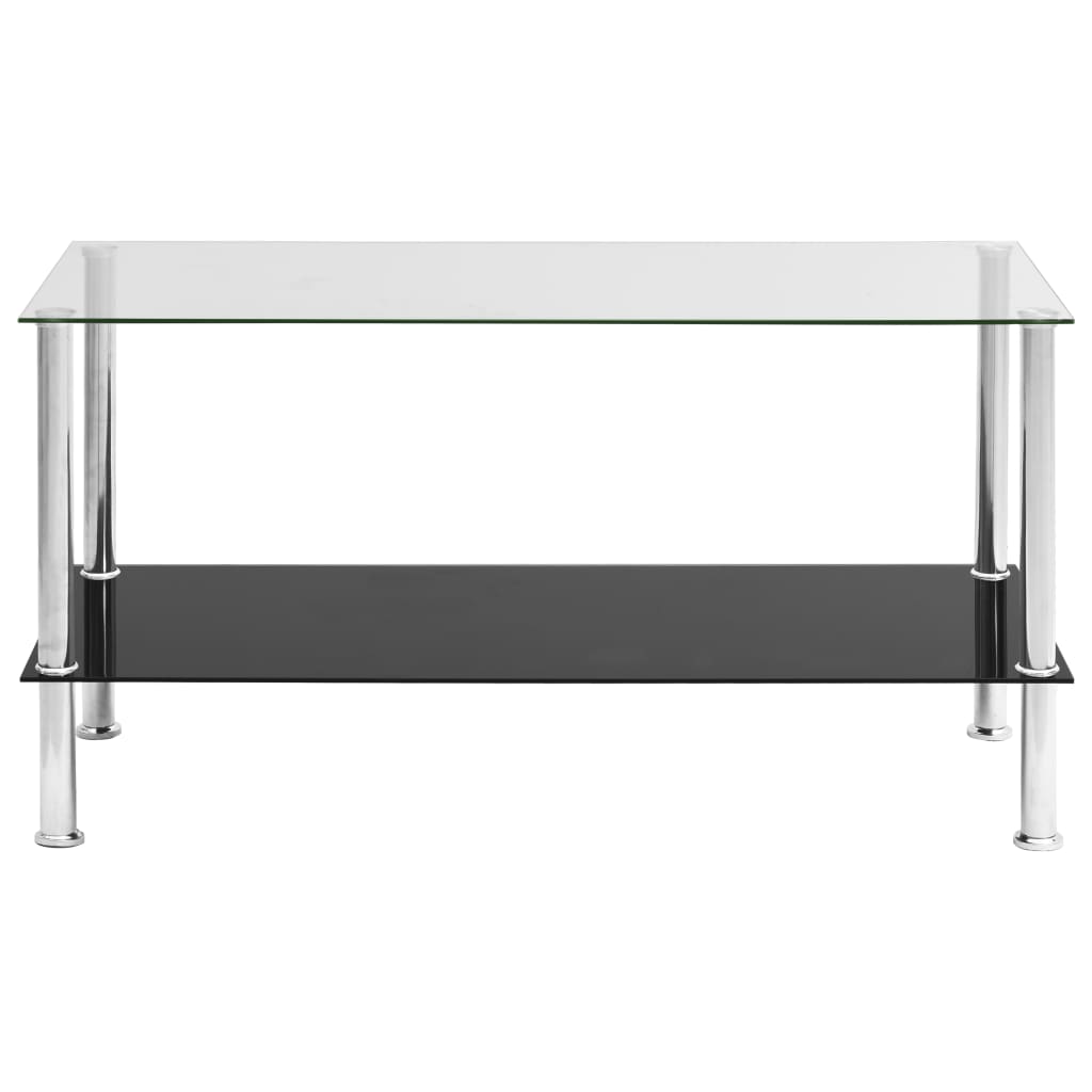 vidaXL kafijas galdiņš, caurspīdīgs, 110x43x60 cm, rūdīts stikls