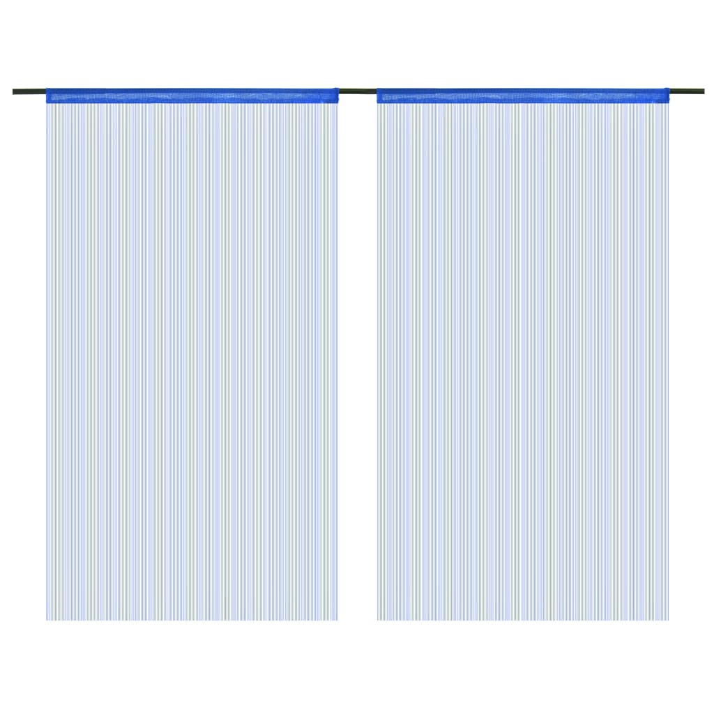 vidaXL bārkšu aizkari, 2 gab., 140x250 cm, zili