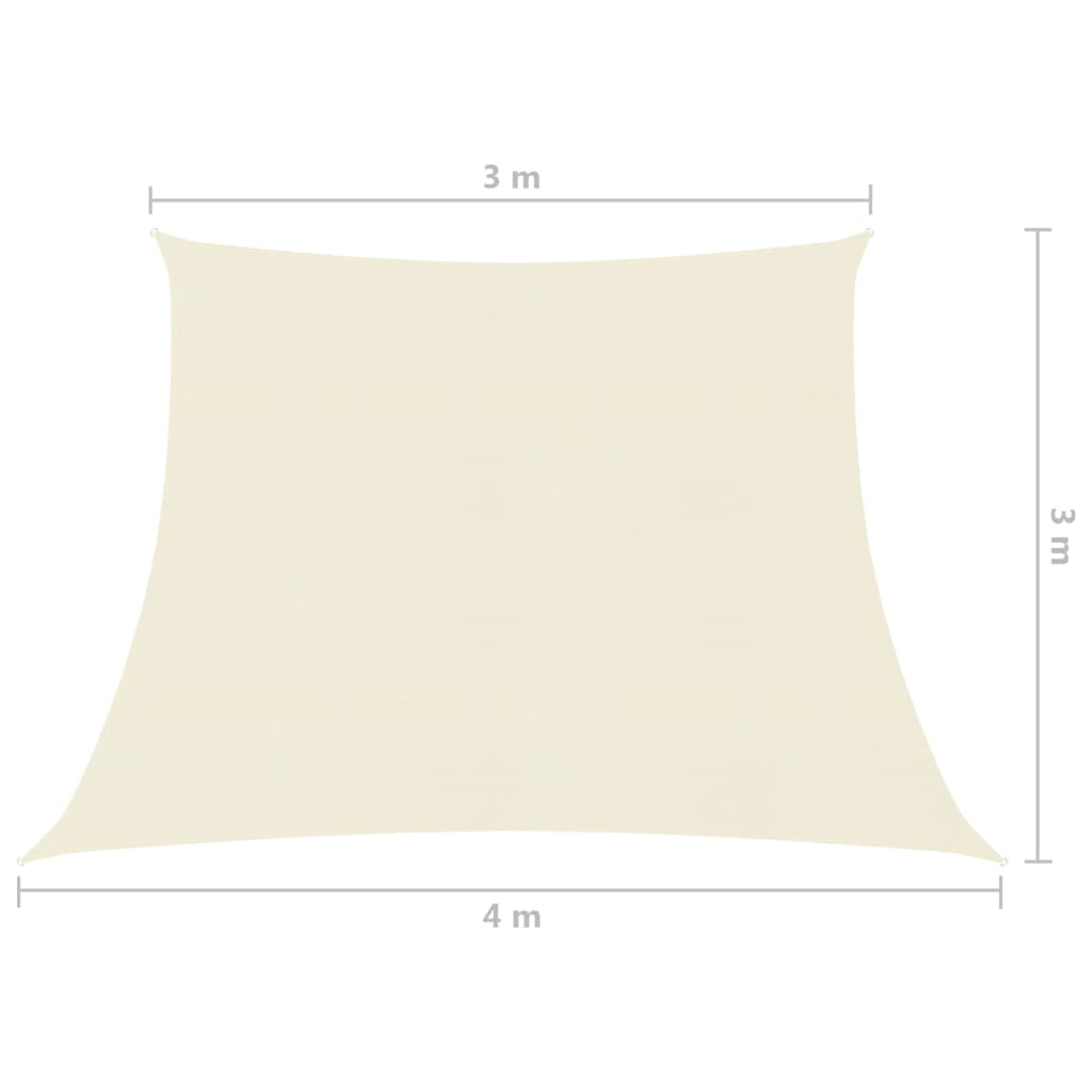 vidaXL saulessargs, 160 g/m², krēmkrāsas, 3/4x3 m, HDPE