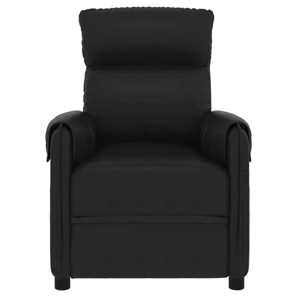 vidaXL masāžas krēsls, melna mākslīgā āda