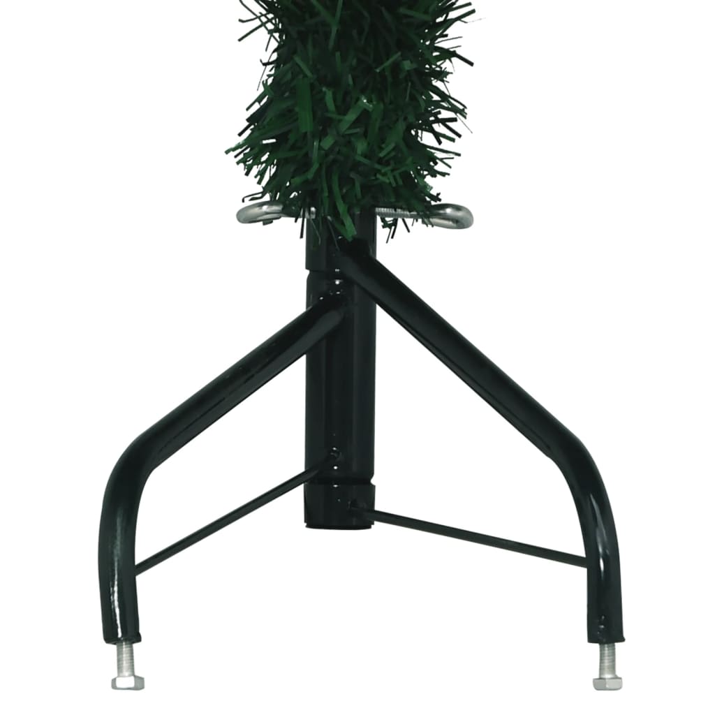 vidaXL mākslīgā Ziemassvētku egle, stūra, zaļa, 210 cm, PVC