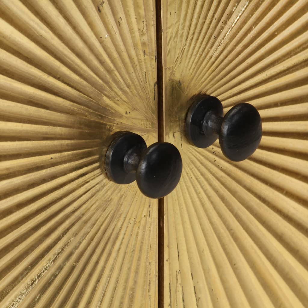 vidaXL kumode, ar misiņa durvīm, 60x30x74 cm, mango masīvkoks