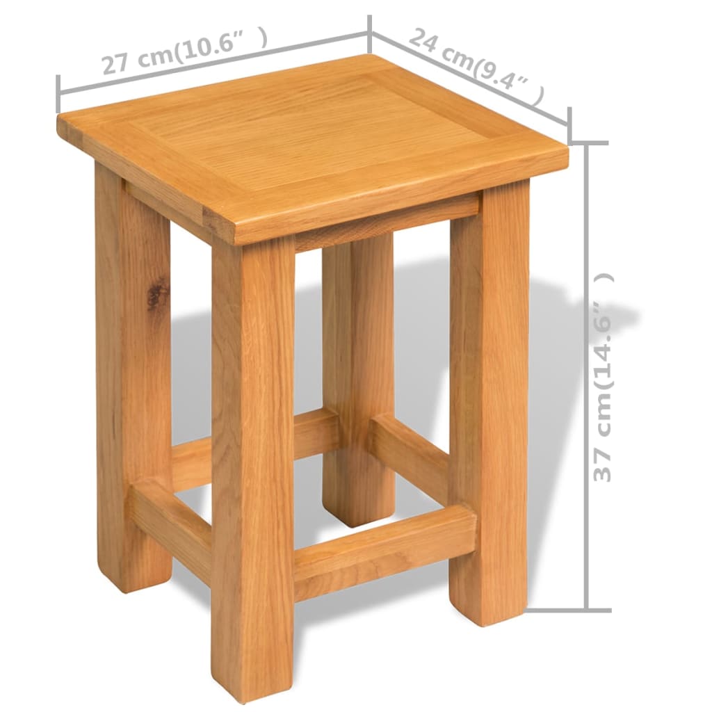 vidaXL galdiņi, 2 gab., 27x24x37 cm, ozola masīvkoks