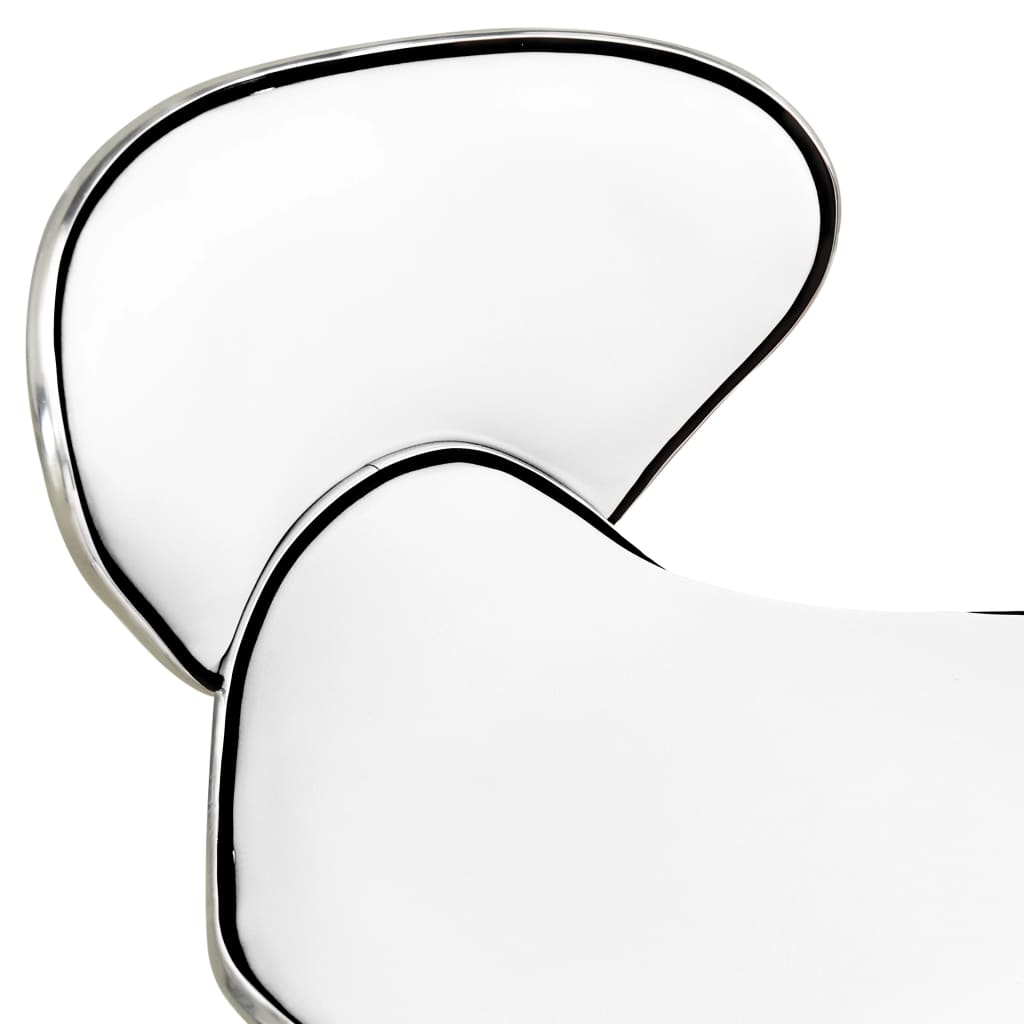 vidaXL salona krēsls, balta mākslīgā āda