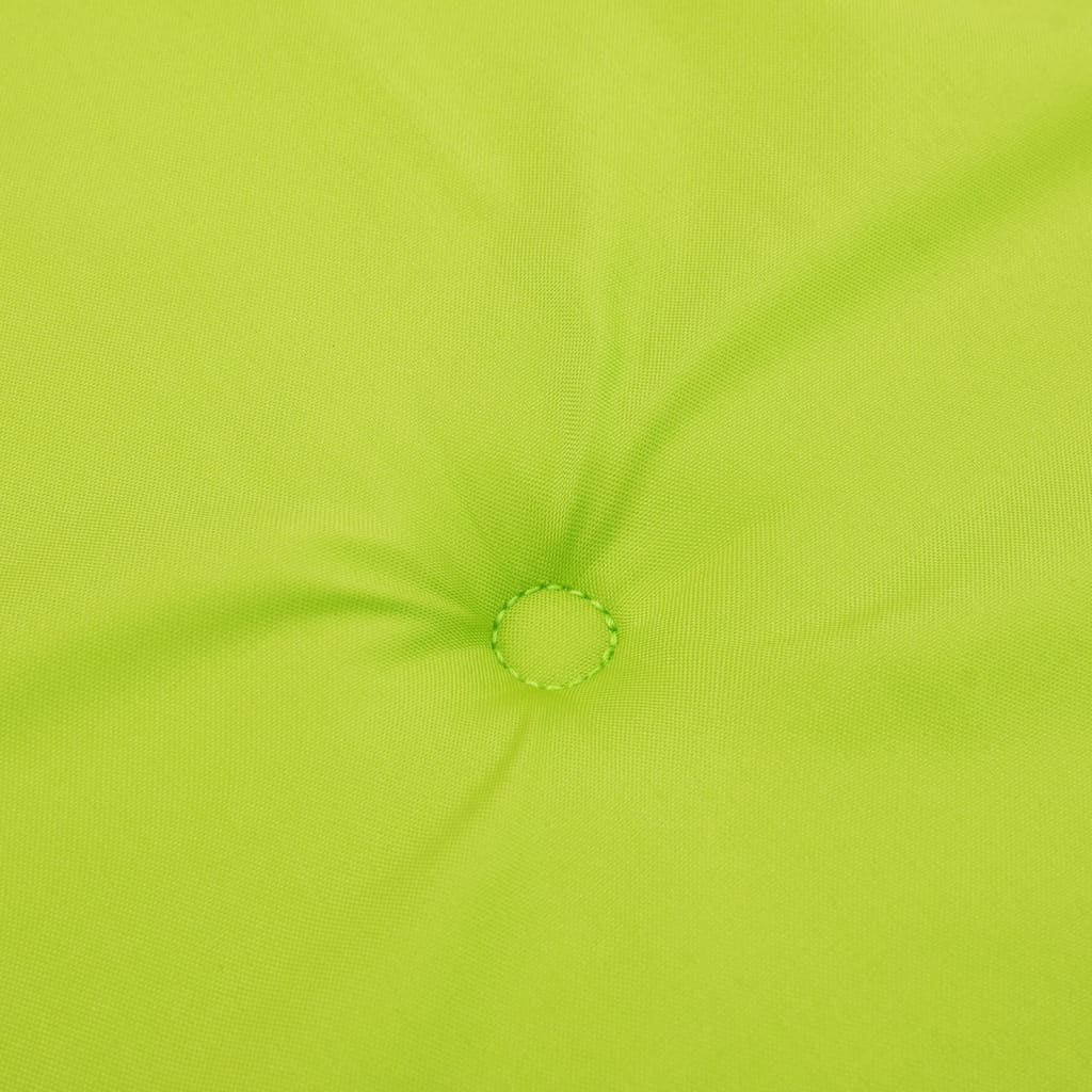 vidaXL dārza krēslu spilveni, 6 gb., spilgti zaļi, 120x50x3 cm, audums