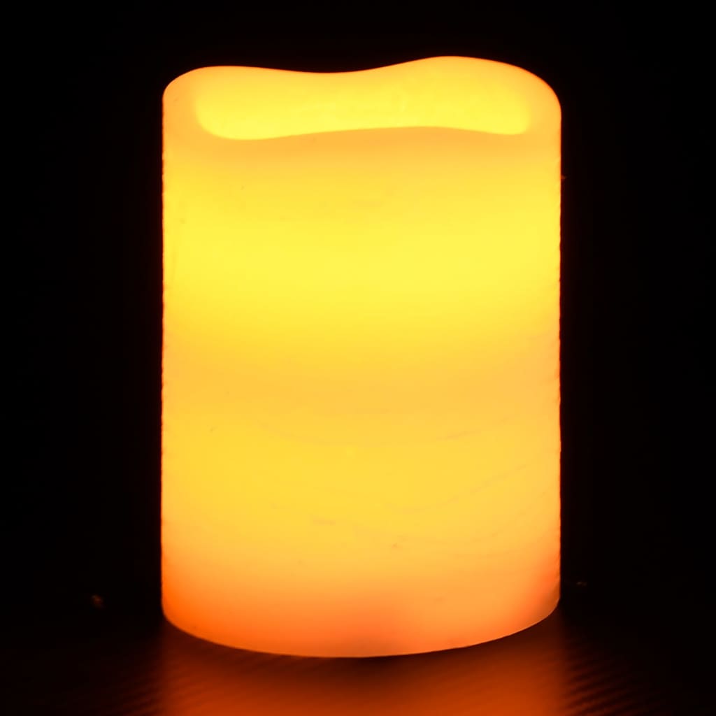 vidaXL LED sveces ar tālvadības pulti, 24 gab., silti baltas