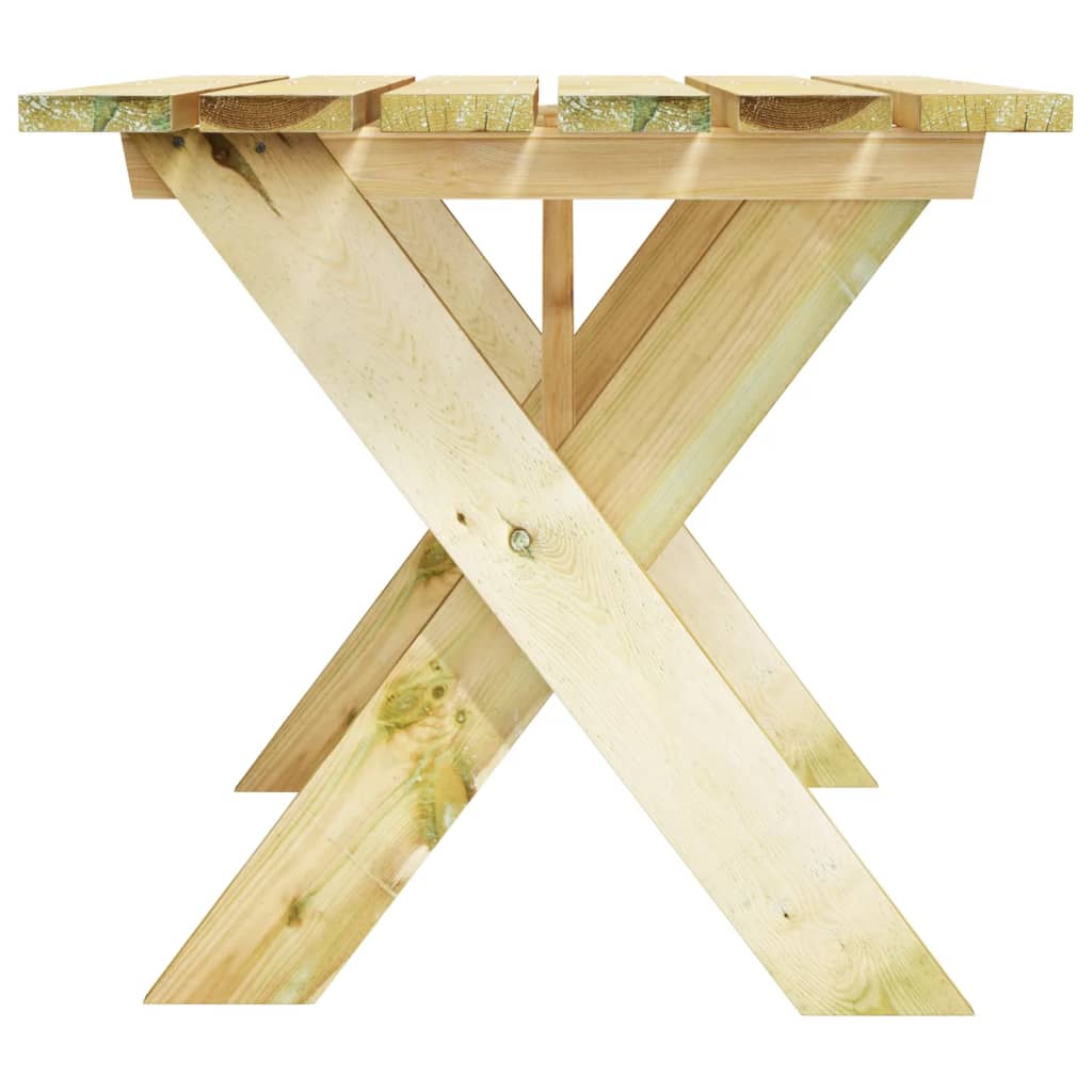 vidaXL dārza galds, 110x73x70 cm, impregnēts priedes koks