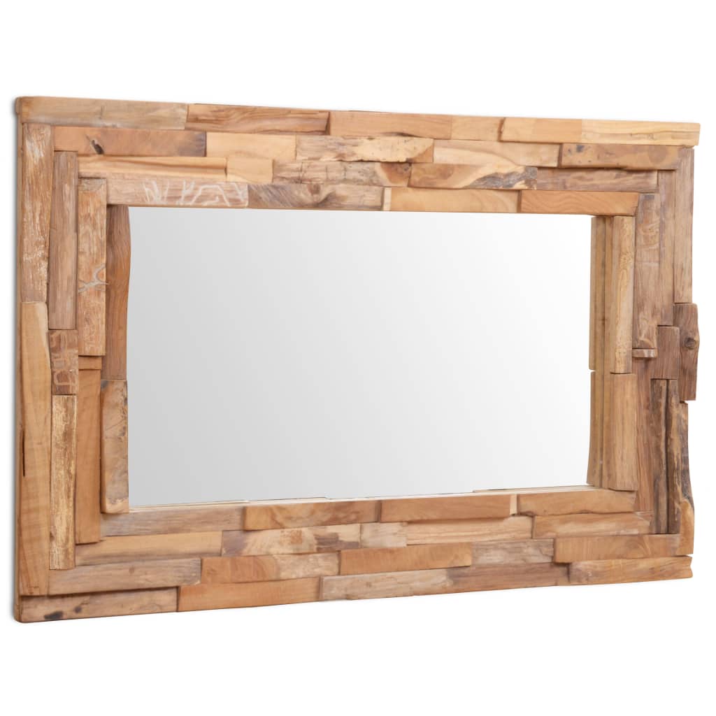 vidaXL spogulis, dekoratīvs, 90x60 cm, taisnstūra forma, tīkkoks