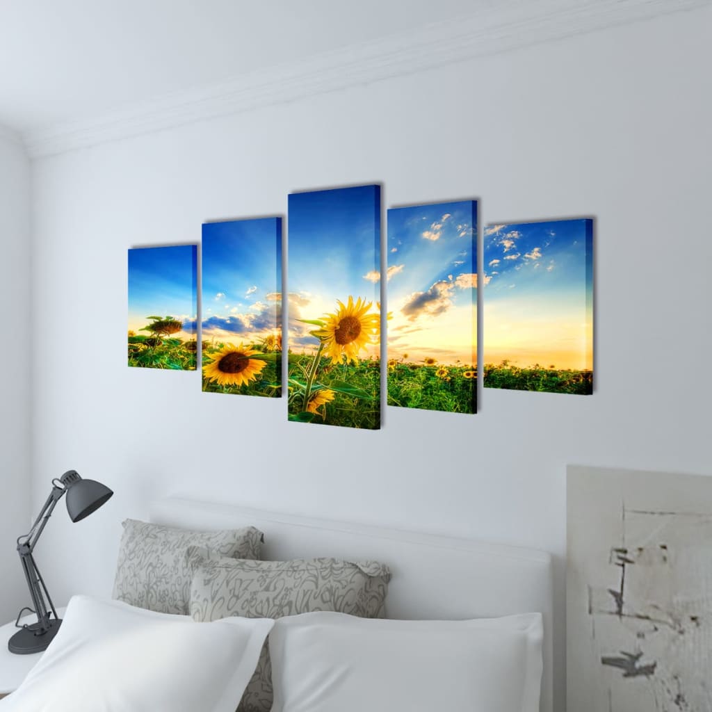 Modulārā Foto Glezna Saulespuķe 200 x 100 cm