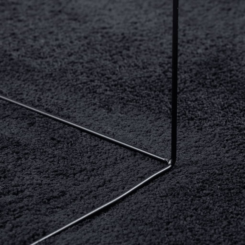 vidaXL paklājs OVIEDO, īsa spalva, mīksts, antracītpelēks, 80x150 cm