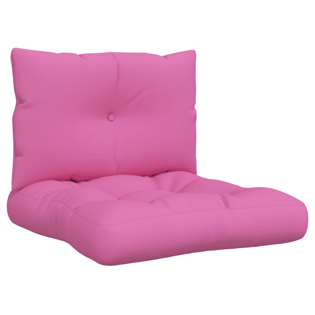 vidaXL palešu dīvānu matrači, 2 gab., rozā audums