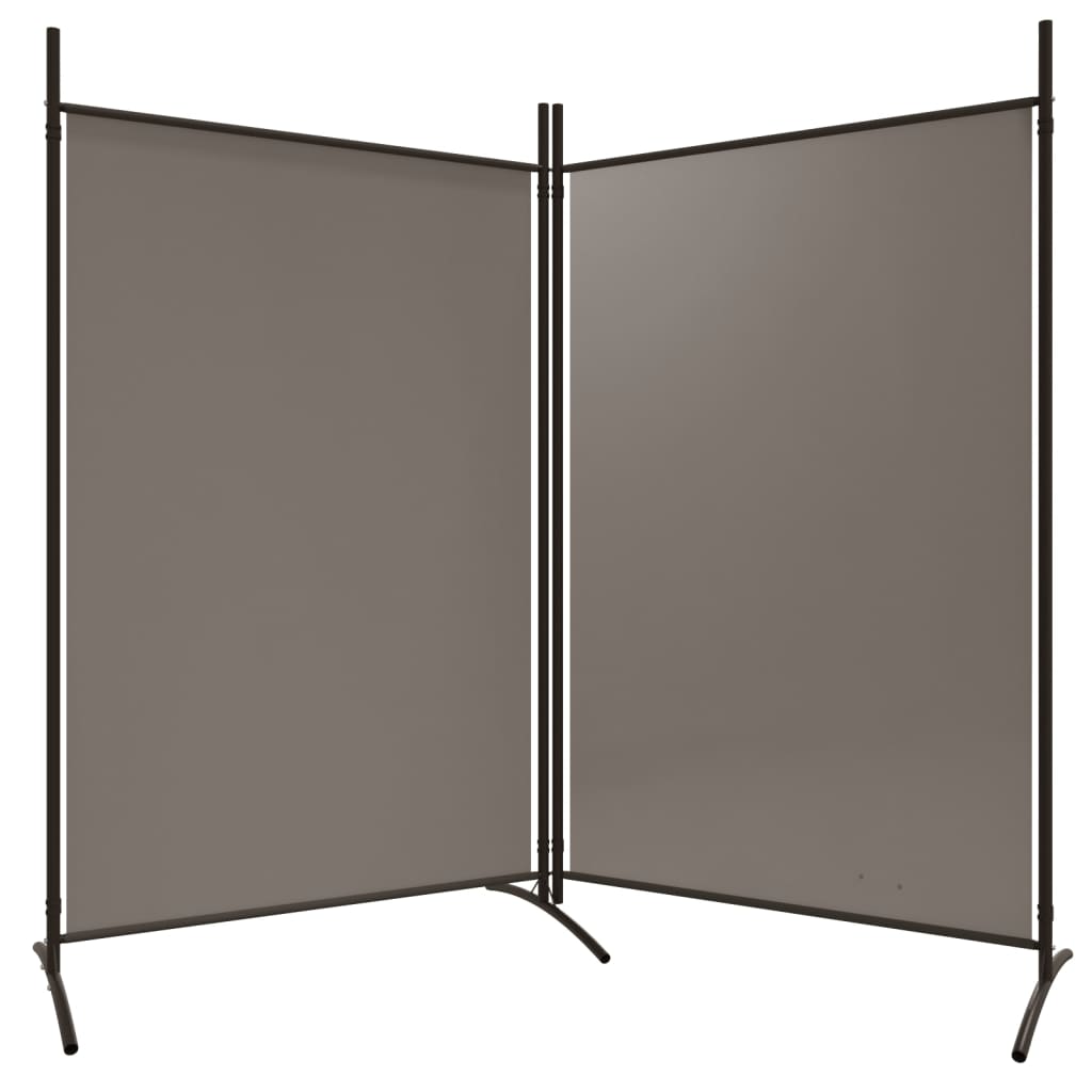 vidaXL 2-paneļu istabas aizslietnis, 175x180 cm, antracītpelēks audums