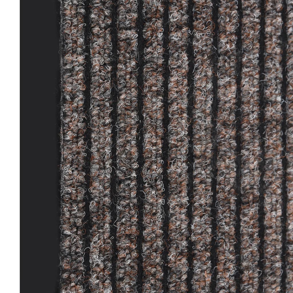 vidaXL durvju paklājs, svītrains, bēšs, 80x120 cm