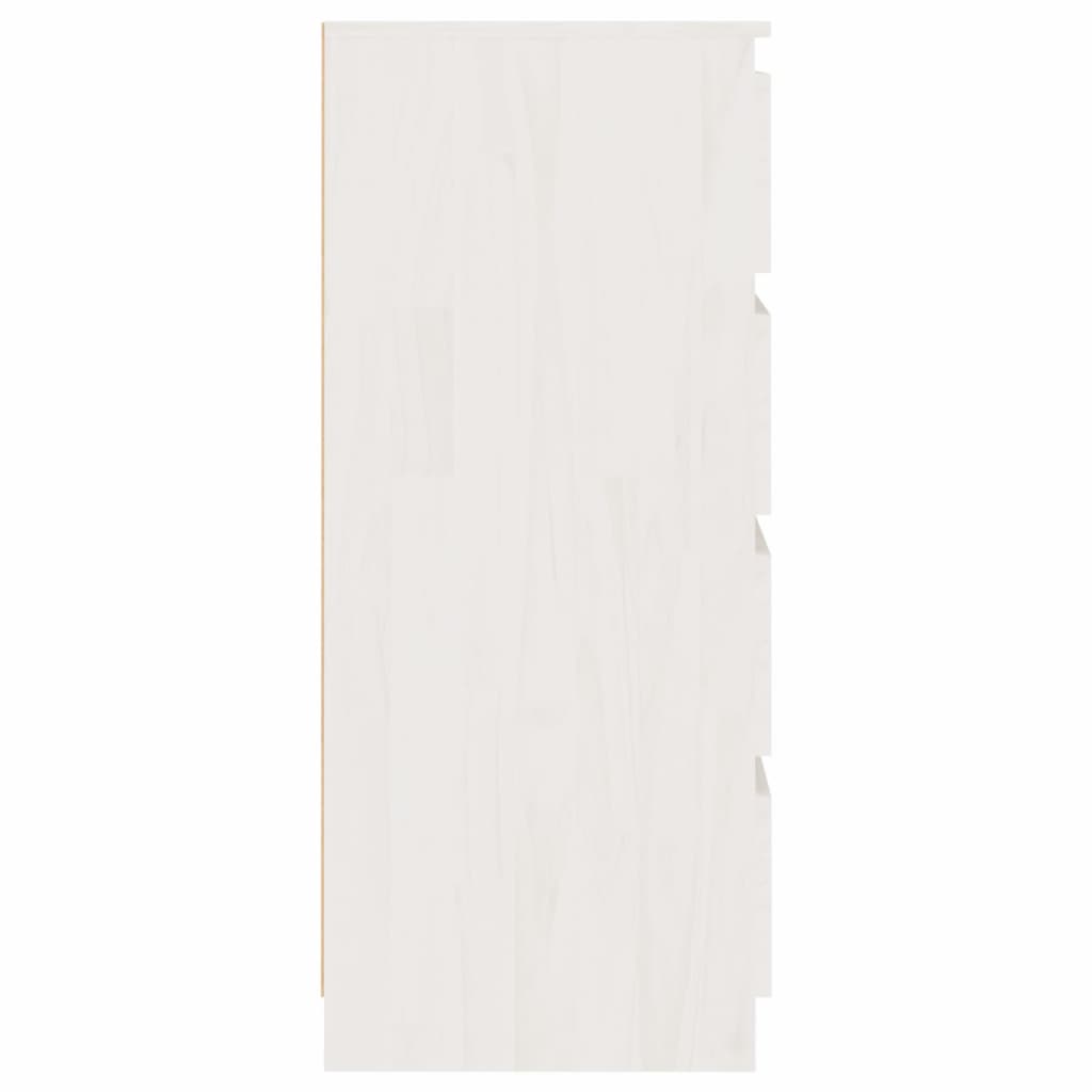 vidaXL skapītis, balts, 60x36x84 cm, priedes masīvkoks