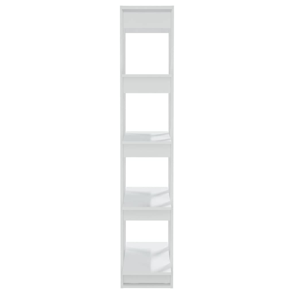 vidaXL grāmatu plaukts, balts, 80x30x160 cm, skaidu plāksne