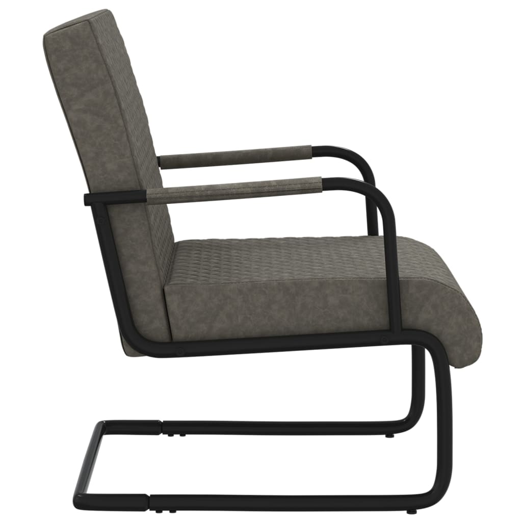 vidaXL konsoles krēsls, tumši pelēka mākslīgā āda