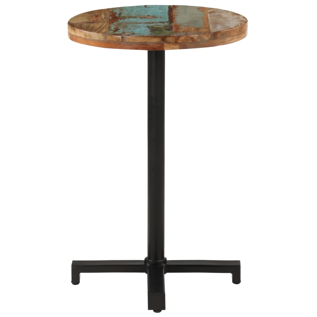 vidaXL bistro galds, apaļš, Ø50x75 cm, pārstrādāts masīvkoks