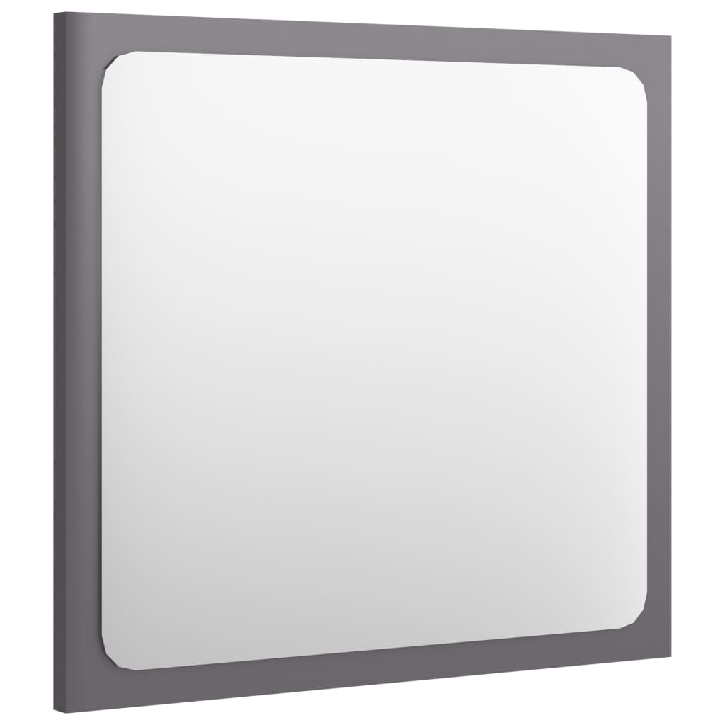 vidaXL vannasistabas spogulis, spīdīgi pelēks, 40x1,5x37 cm