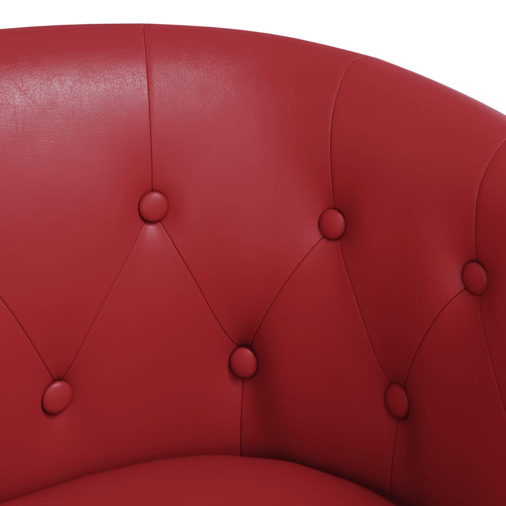 vidaXL atpūtas krēsls, vīnsarkana mākslīgā āda