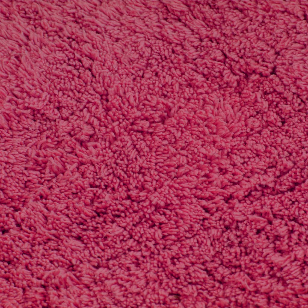 vidaXL vannasistabas paklāji, 3 gab., fuksiju krāsas audums