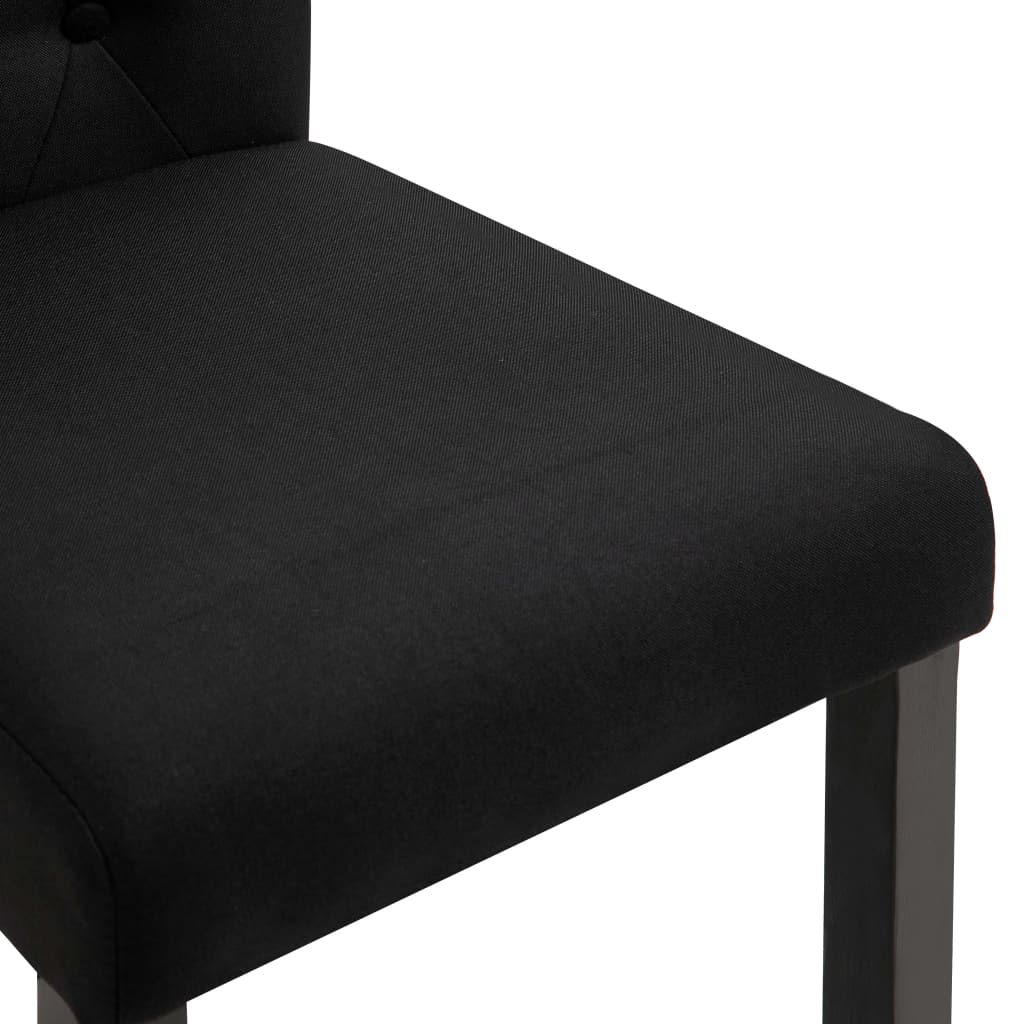 vidaXL virtuves krēsli, 2 gab., melns audums