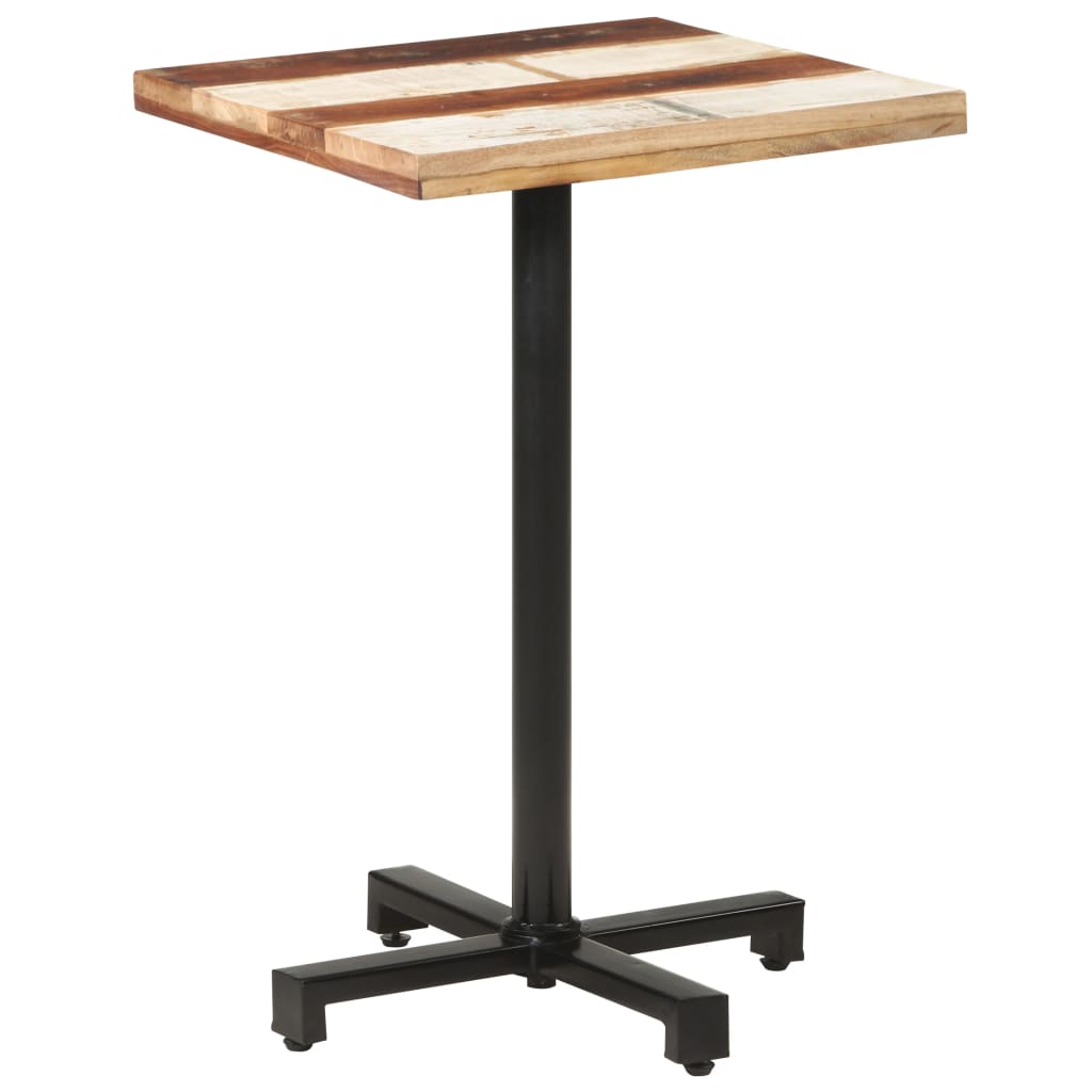 vidaXL bistro galds, kvadrātveida, 50x50x75 cm, pārstrādāts masīvkoks