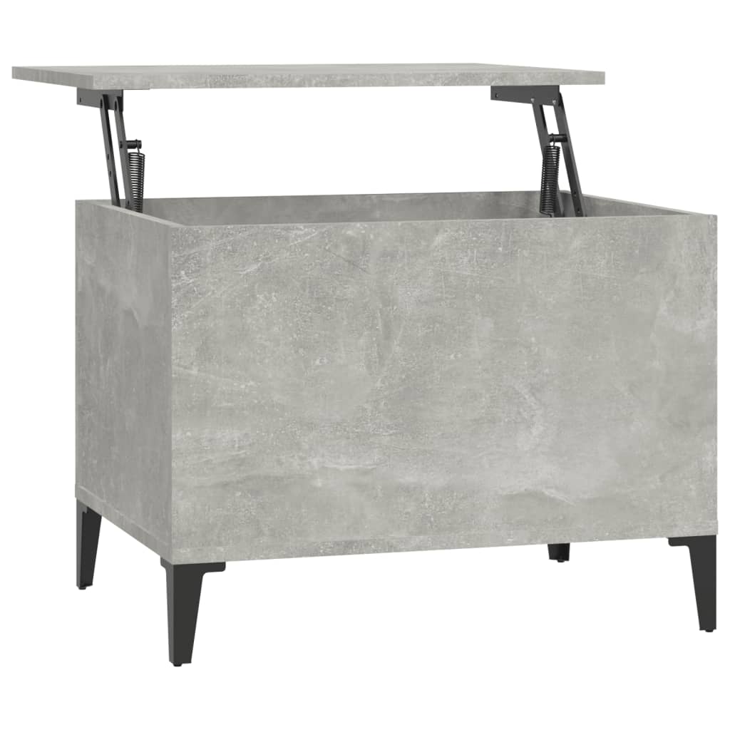 vidaXL kafijas galdiņš, betona pelēks, 60x44,5x45 cm
