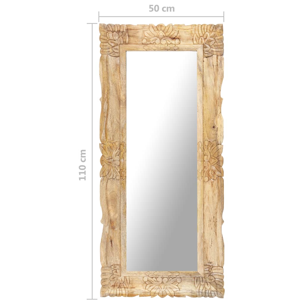 vidaXL spogulis, 110x50 cm, mango masīvkoks