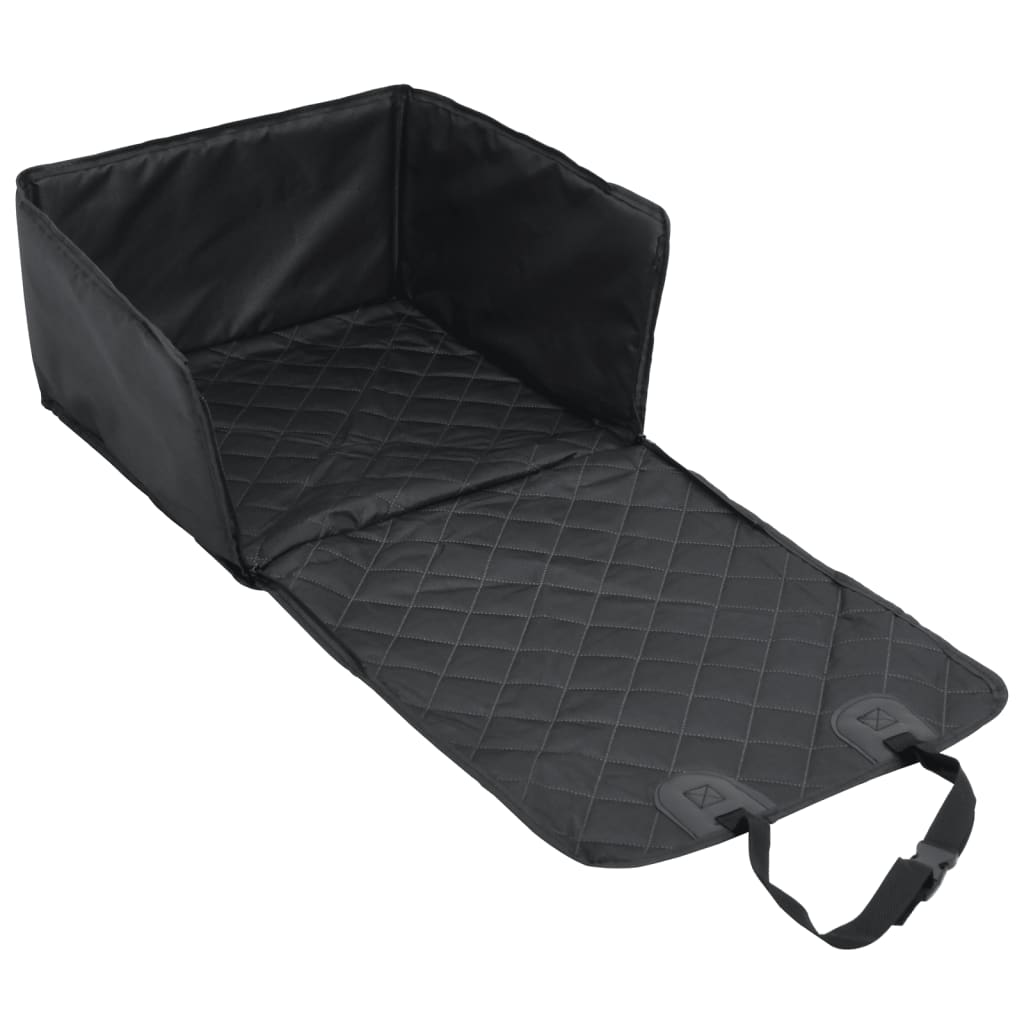 vidaXL suņu autokrēsliņš, melns, 45x45x25/55 cm