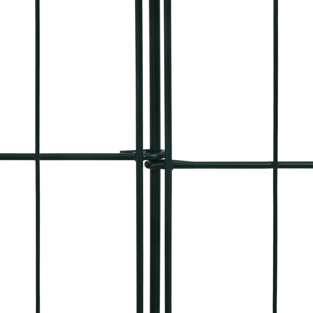 vidaXL dārza žoga komplekts, zaļš, 115x79 cm