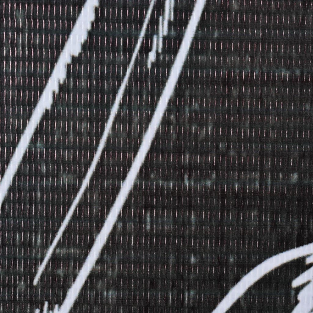 vidaXL istabas aizslietnis, 228x170 cm, saliekams, melns ar baltu